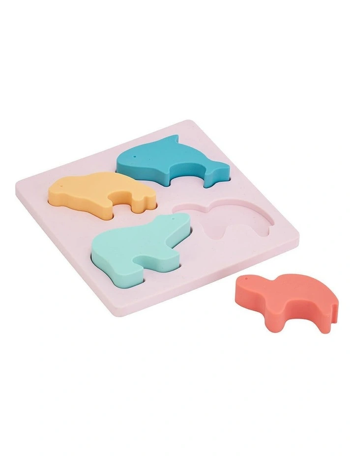 Annabel Trends Silicone Puzzle Play Toy Teether Land Animals Set 12x4.5cm image 4