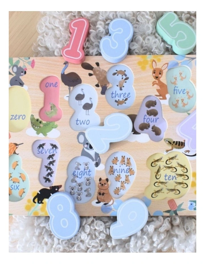 Koala Dream Bush Buddies Numbers Chunky Wooden Puzzle Educational 18m image 2