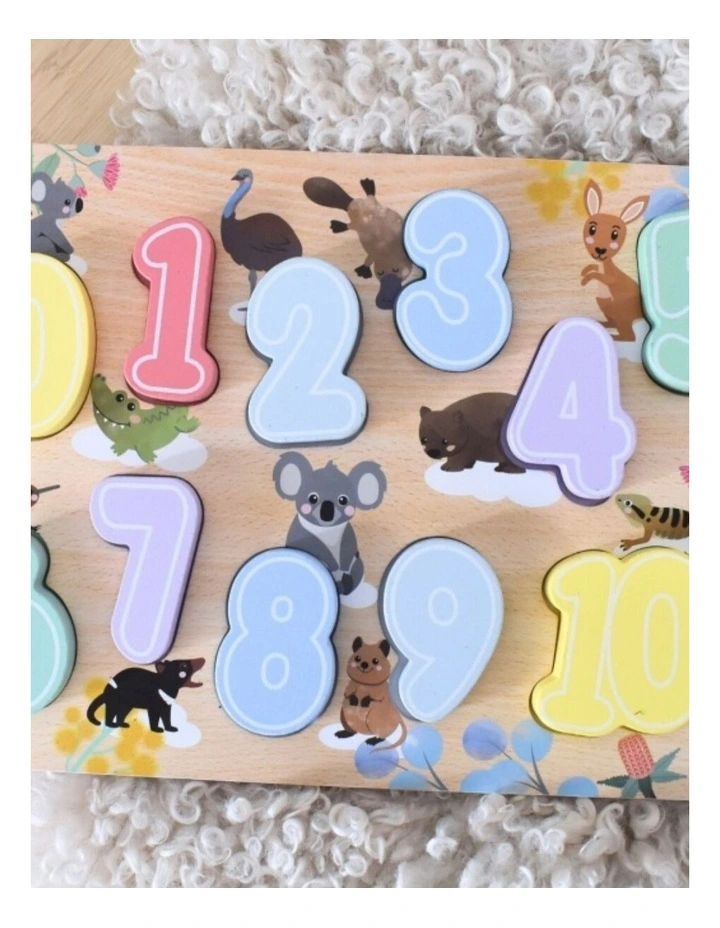 Koala Dream Bush Buddies Numbers Chunky Wooden Puzzle Educational 18m image 3