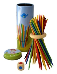 40pc Kaper Kidz Wooden Pick Up Sticks Mikado Game In Tin Kids 3 
