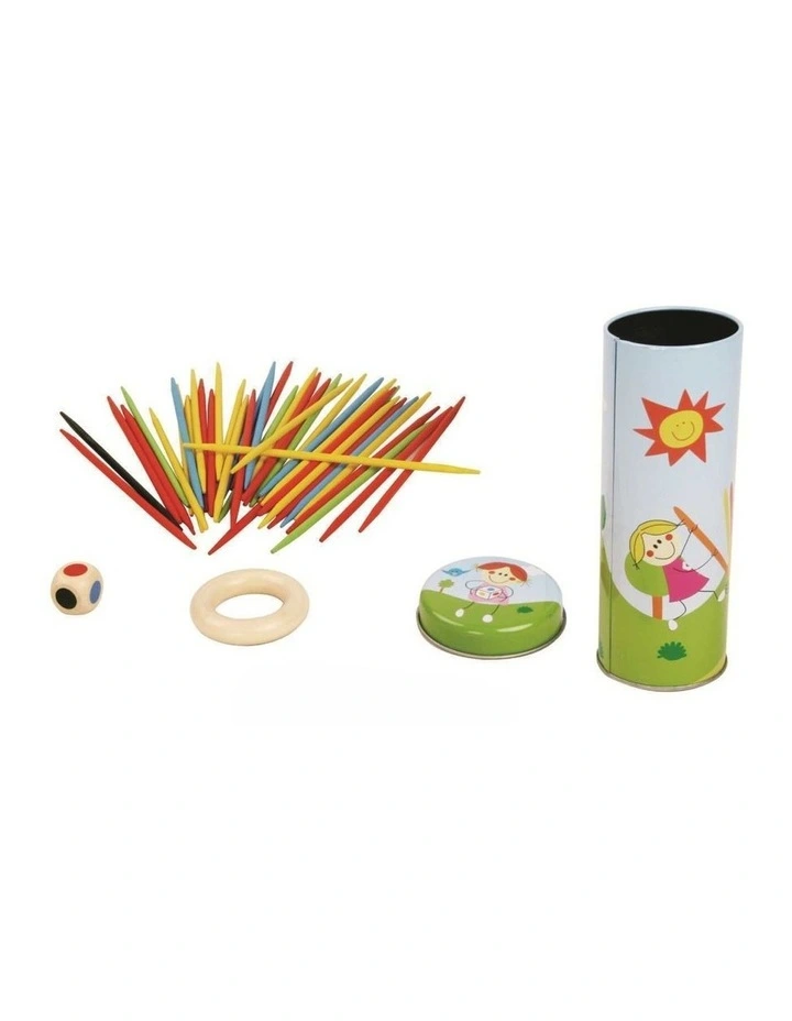 40pc Kaper Kidz Wooden Pick Up Sticks Mikado Game In Tin Kids 3 image 2