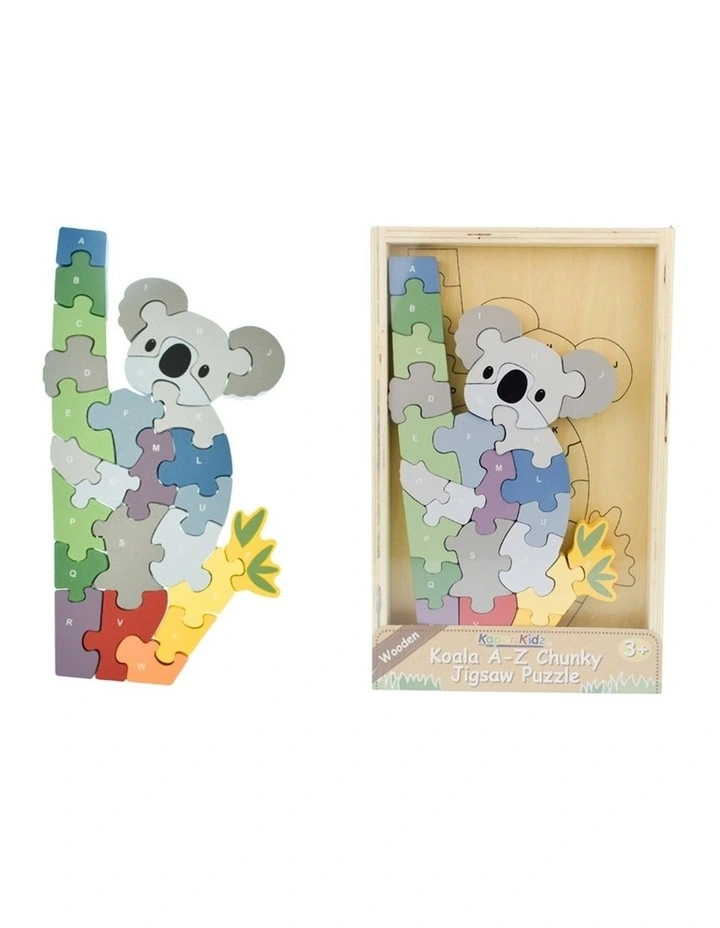 Kaper Kidz Koala A-Z Chunky Kids Jigsaw Puzzle Wooden Toy 3 image 1