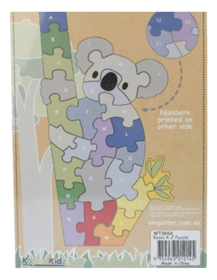 Kaper Kidz Koala A-Z Chunky Kids Jigsaw Puzzle Wooden Toy 3 image 3