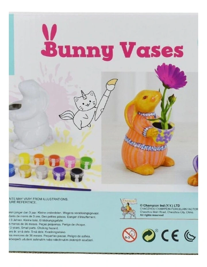 Kaper Kidz Pyo Bunny Painting Vases Craft Kit Ceramic 5y image 3