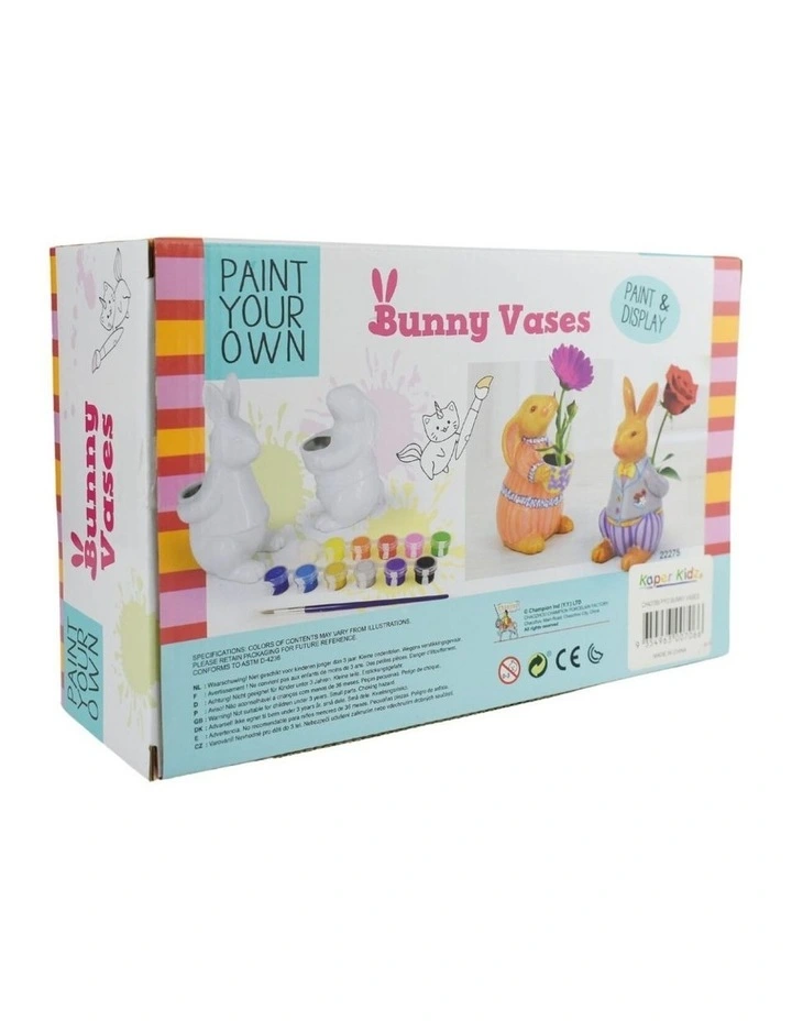 Kaper Kidz Pyo Bunny Painting Vases Craft Kit Ceramic 5y image 4