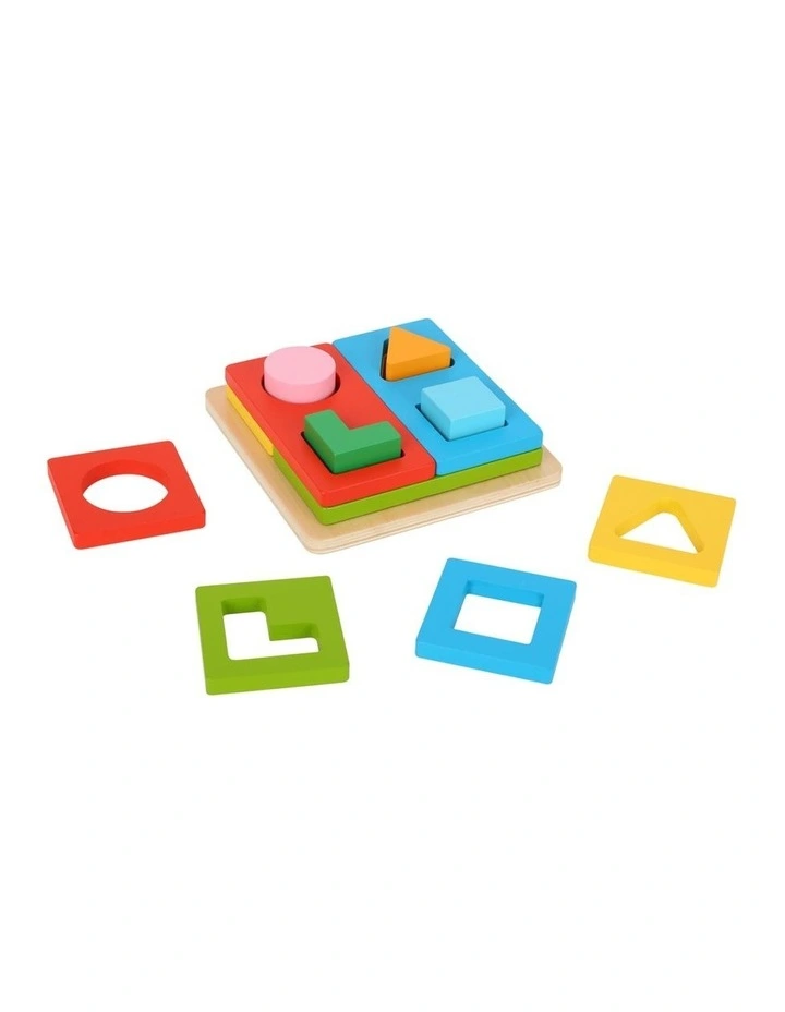 13pc Tooky Toy Multi-Shape Sorter Wooden Educational Toy Kids 2y image 3