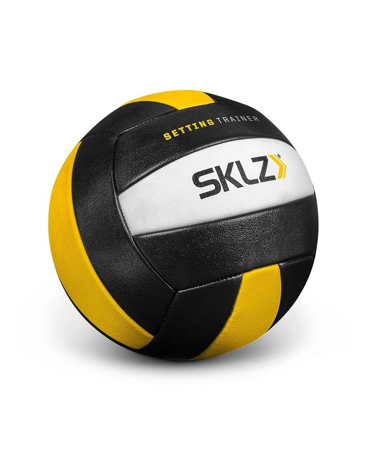 SKLZ Setting Trainer Weighted Volleyball Ball Composite Leather Black Yellow image 2