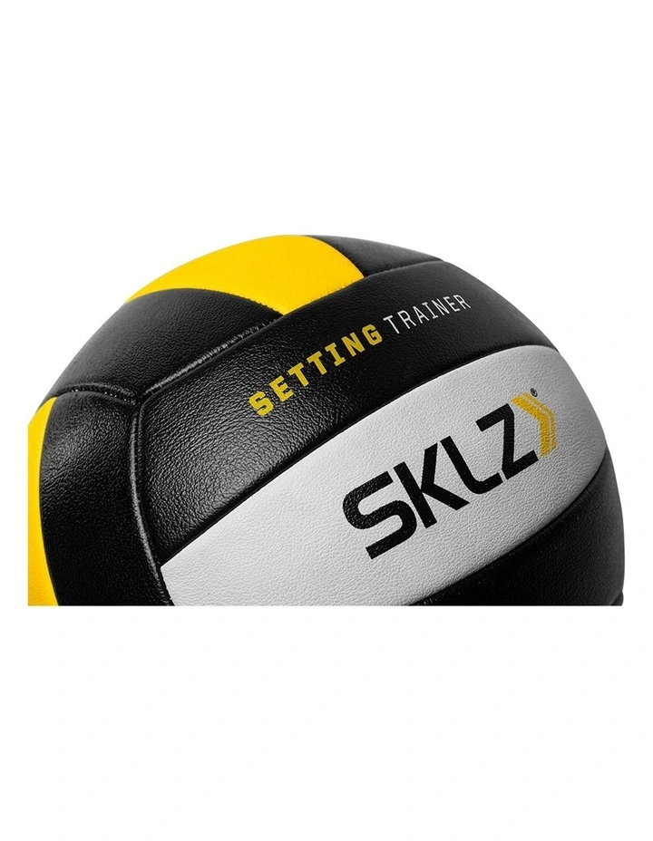 SKLZ Setting Trainer Weighted Volleyball Ball Composite Leather Black Yellow image 3