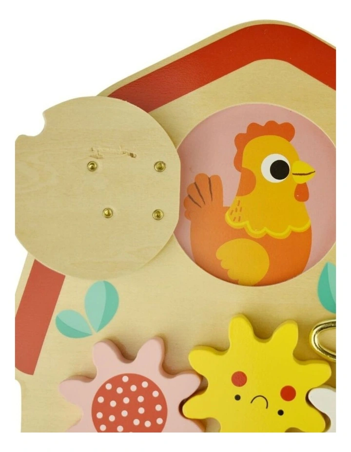 Tooky Toy Busy Board Wooden Educational Activity Toy Kids 3y image 4