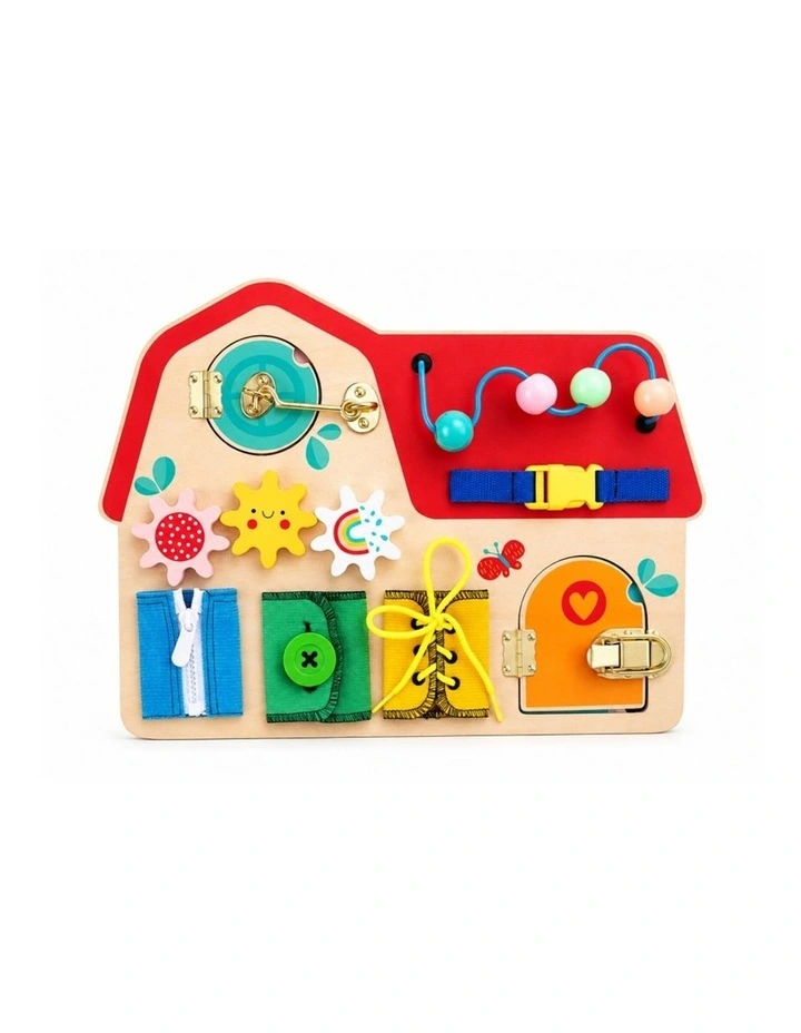 Tooky Toy Busy Board Wooden Educational Activity Toy Kids 3y image 6