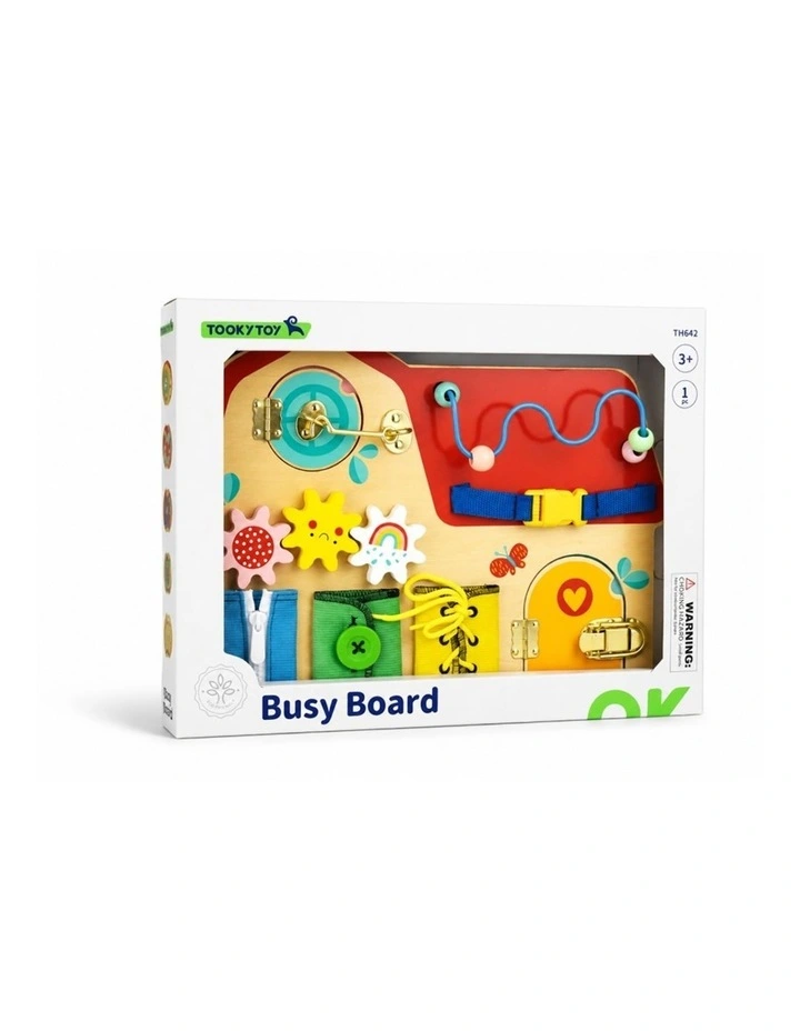Tooky Toy Busy Board Wooden Educational Activity Toy Kids 3y image 7