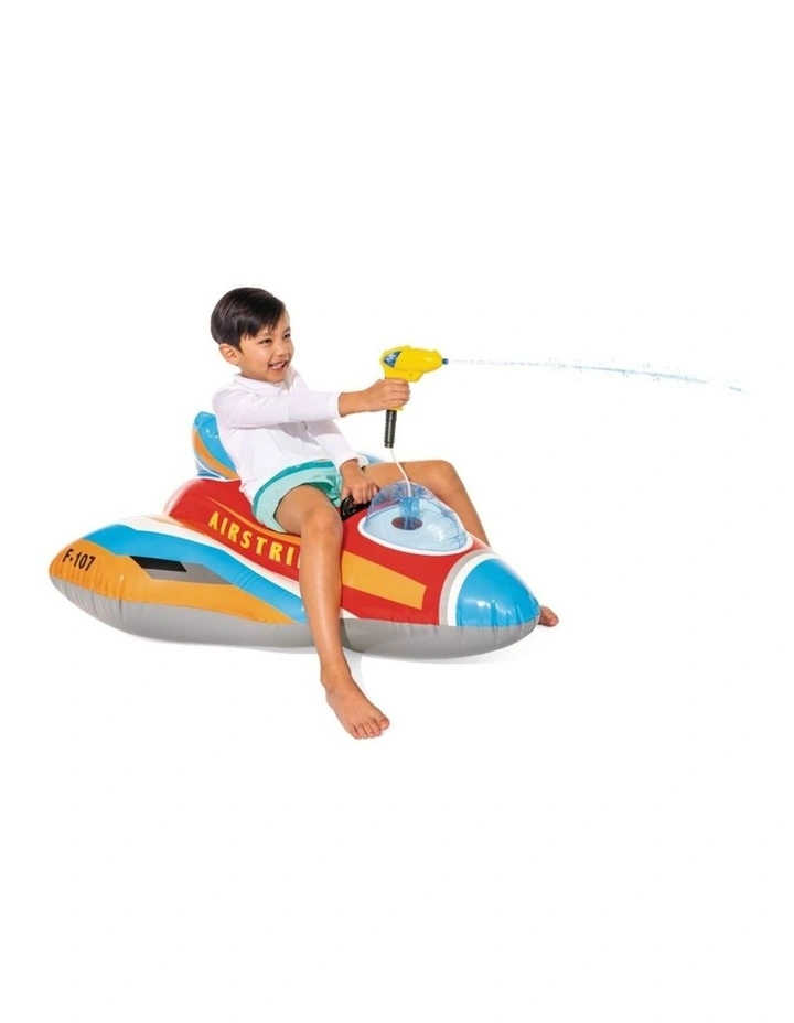 Intex Jet Fighter Inflatable Ride-On Pool Toy With Water Gun Assorted 3y image 2