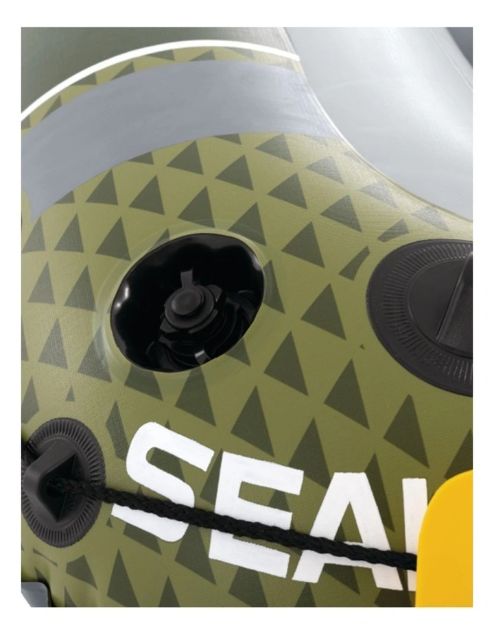 Intex Seahawk 2 Inflatable Boat Set Green Deluxe Oars High-Output Pump image 7