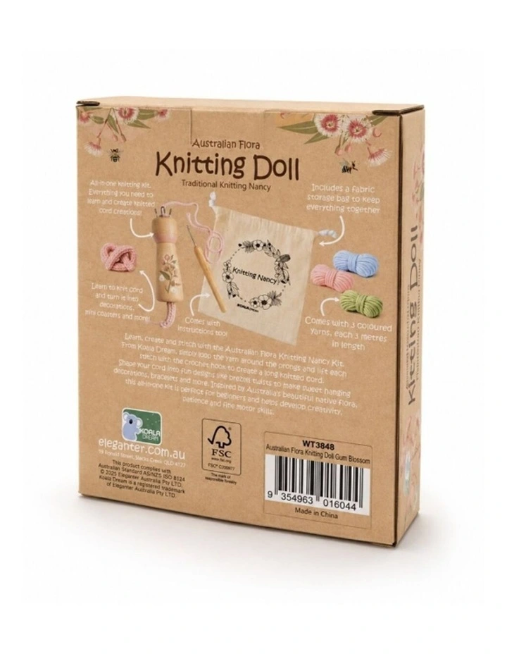 Koala Dream Kids Australian Flora Gum Blossom Knitting Doll Craft Kit 5y image 6