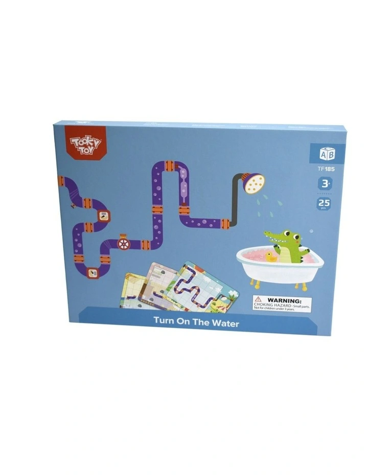 Tooky Toy Turn On The Water Puzzle Game Magnetic Tiles Educational Kids 3y image 1