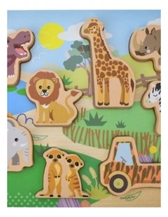 Koala Dream Wooden Chunky Zoo Animals Kids Educational Toy Puzzle 12m 