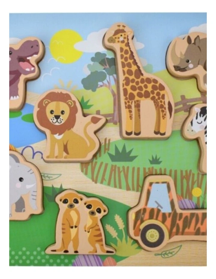 Koala Dream Wooden Chunky Zoo Animals Kids Educational Toy Puzzle 12m image 1