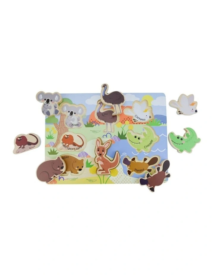Koala Dream Aussie Animals & Fantasy Chunky Wooden Puzzle Set 12m image 2