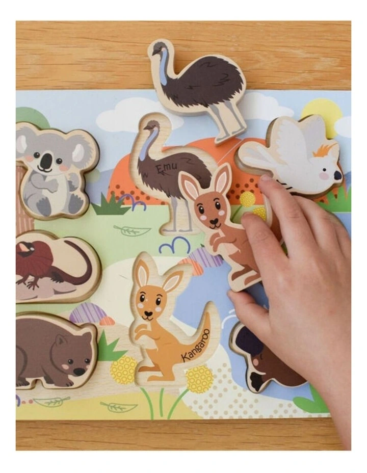 Koala Dream Aussie Animals & Fantasy Chunky Wooden Puzzle Set 12m image 6