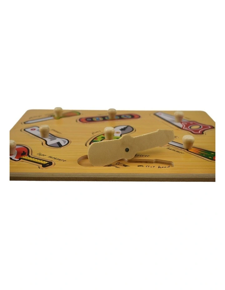 Koala Dream 2 In 1 Kids Tools Early Learning Peg Puzzle Wooden Toy 18m image 2