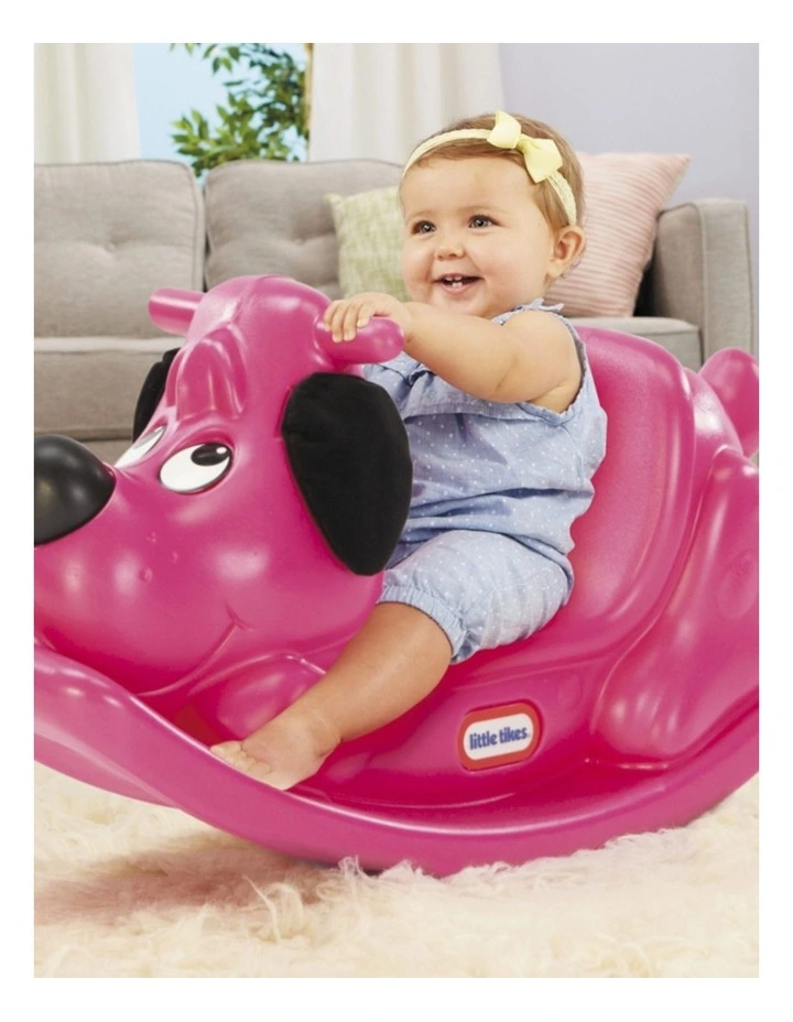 Little Tikes Kids Rockin Puppy Chair Toy Magenta Indoor Outdoor 1-3 Years image 2