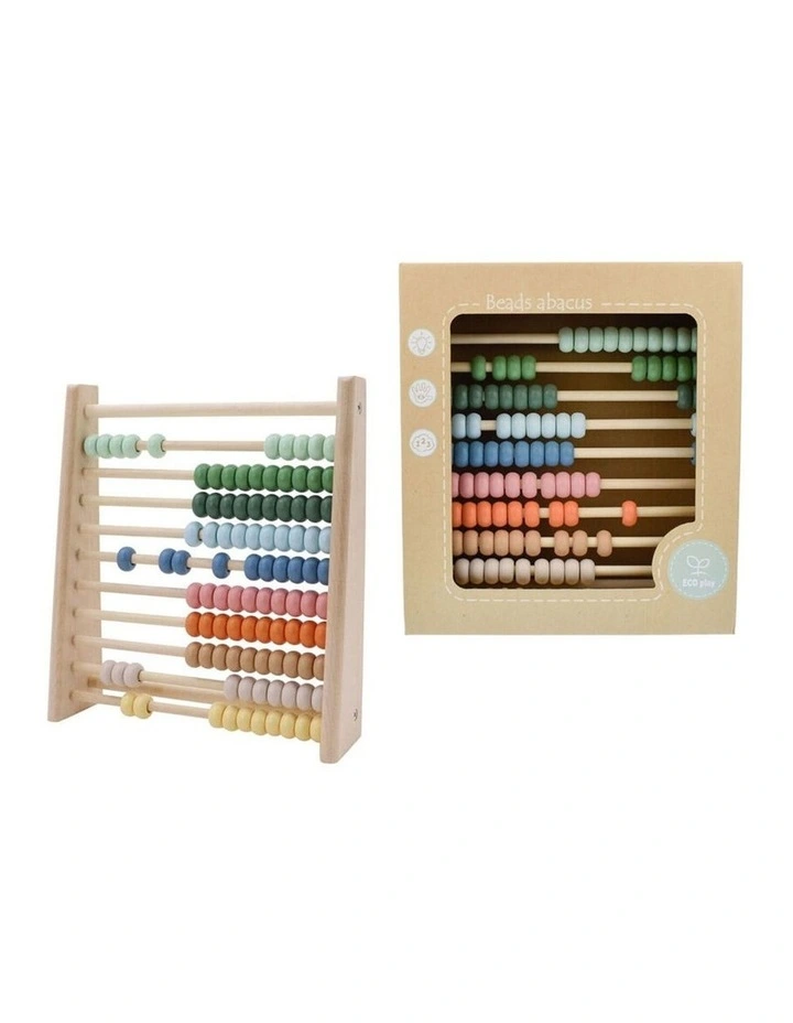 Kaper Kidz 100 Bead Colourful Wooden Kids Abacus Educational Toy 2y image 1