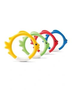 Intex Underwater Fish Rings Kids Pool Toys 6Y  Colourful Set