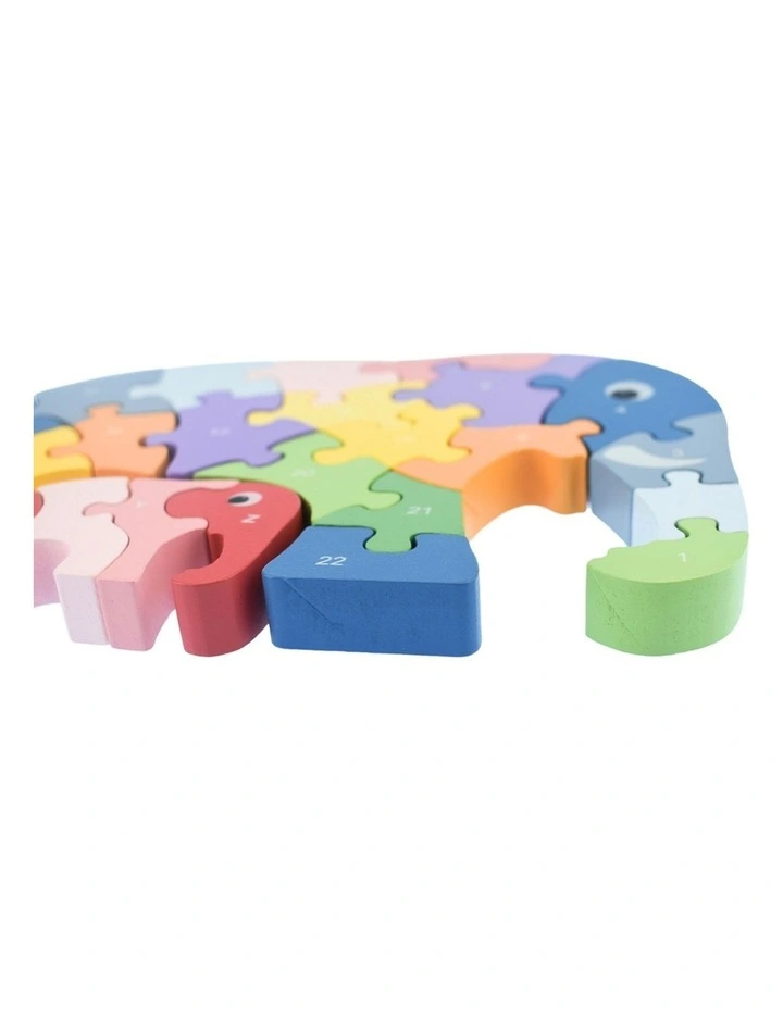 Kaper Kidz Elephant A-Z Chunky Kids Jigsaw Puzzle Wooden Toy 3 image 5