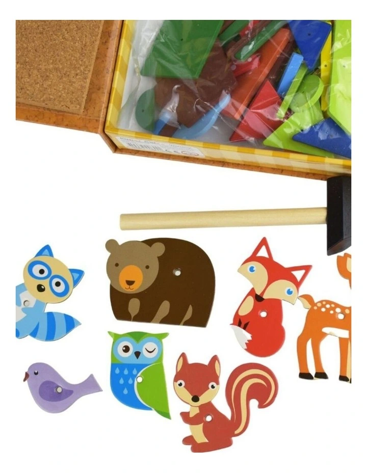 170pc Kaper Kidz Forest Friend Tap A Shape Kids Wooden Toy 5y image 4