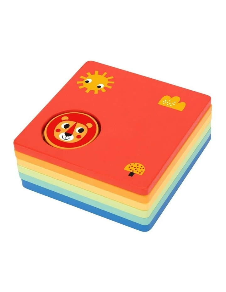 11pc Tooky Toy Logic Game Shapes Educational Wooden Puzzle Toy Kids 2  image 4