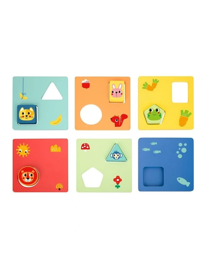 11pc Tooky Toy Logic Game Shapes Educational Wooden Puzzle Toy Kids 2  image 5