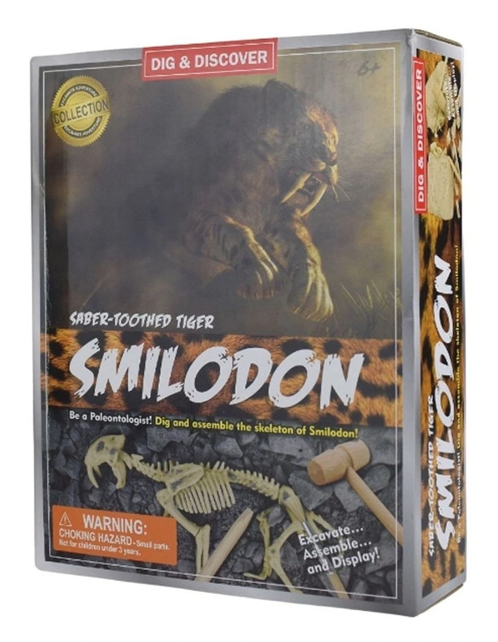 Kaper Kidz Dig & Discover Saber-Toothed Tiger Dinosaur Skeleton Kit 6y image 2