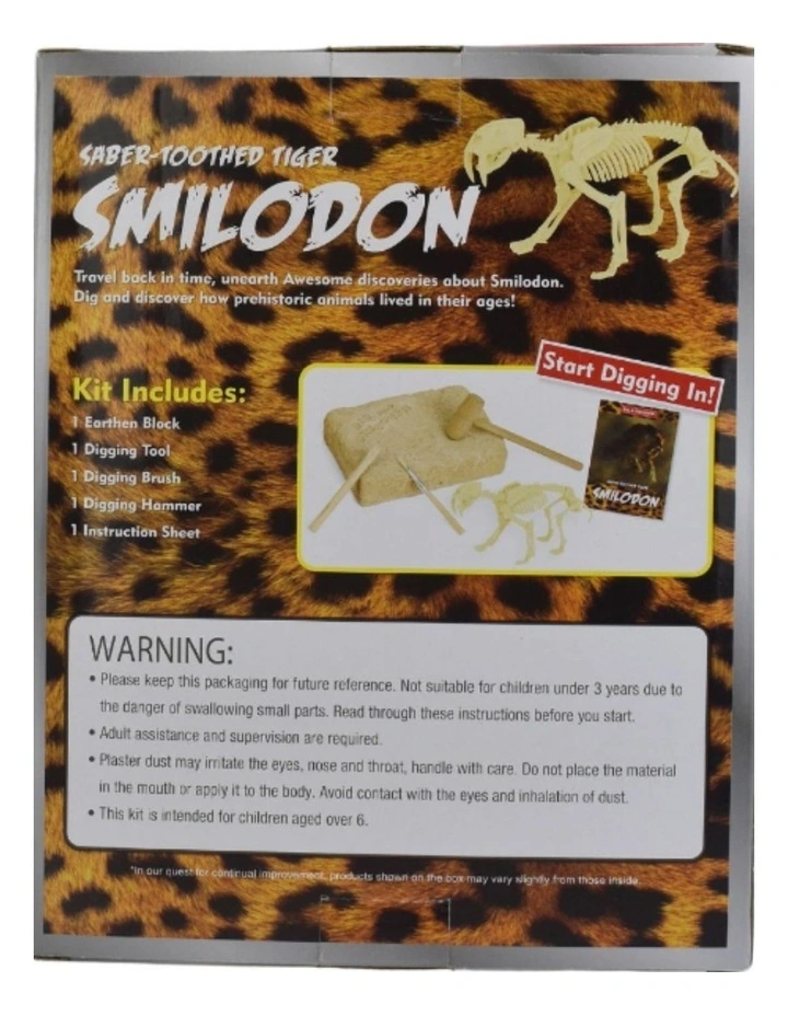 Kaper Kidz Dig & Discover Saber-Toothed Tiger Dinosaur Skeleton Kit 6y image 3