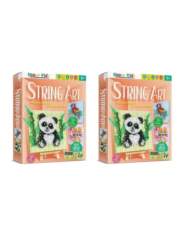2x26pc Kaper Kidz String Art Craft Kit Kids 8y Creative Activity Set image 1