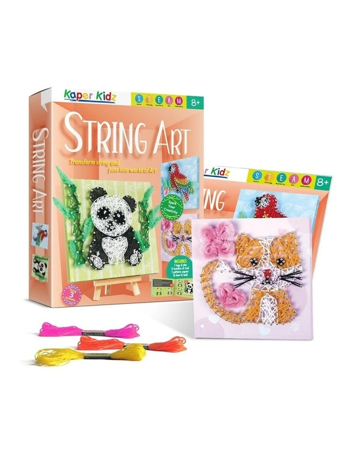 2x26pc Kaper Kidz String Art Craft Kit Kids 8y Creative Activity Set image 2