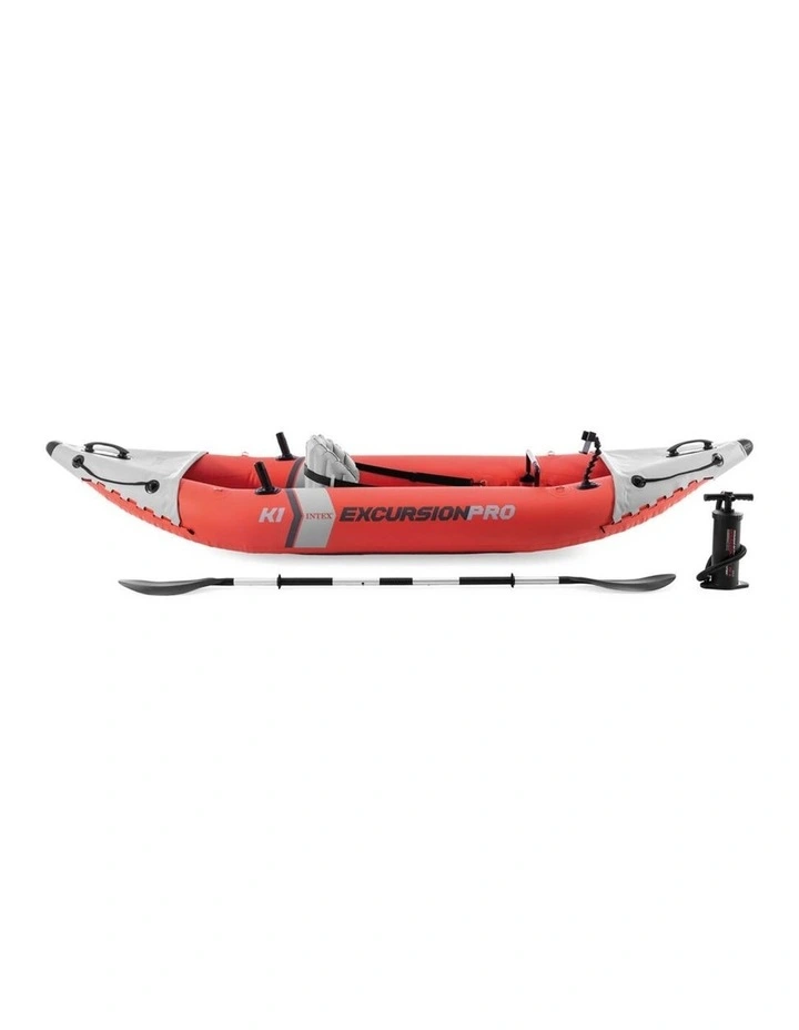Intex Excursion Pro K1 Kayak Inflatable Aluminum Paddle Pump Cushion Carry Bag image 2