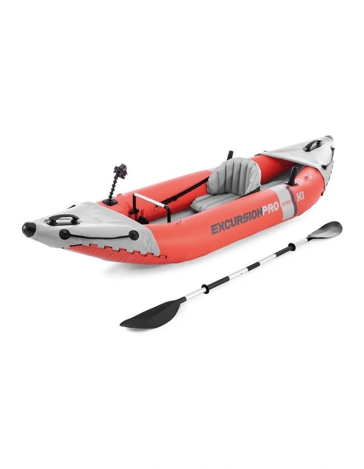 Intex Excursion Pro K1 Kayak Inflatable Aluminum Paddle Pump Cushion Carry Bag image 7