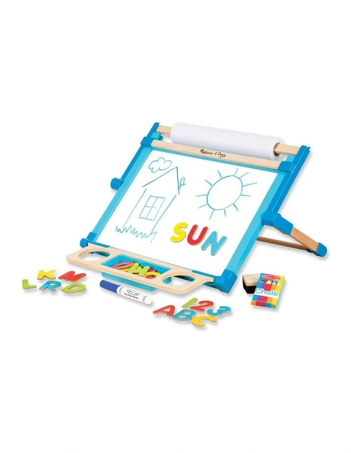Melissa & Doug Double Sided Table Top Easel Childrens Toy Magnetic 3y image 1