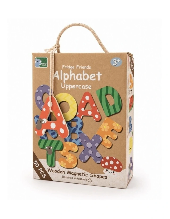2x 50pc Koala Dream Kids Fridge Friends Uppercase Alphabet Wooden Magnets 3 image 2