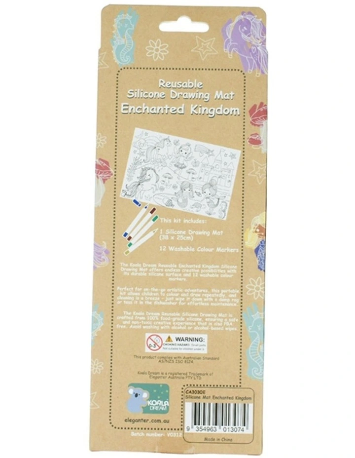 Koala Dream Reusable Silicone Drawing Mat Enchanted Kingdom 12 Markers 3 image 2