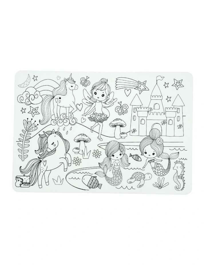 Koala Dream Reusable Silicone Drawing Mat Enchanted Kingdom 12 Markers 3 image 3