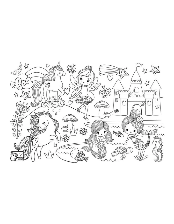 Koala Dream Reusable Silicone Drawing Mat Enchanted Kingdom 12 Markers 3 image 6