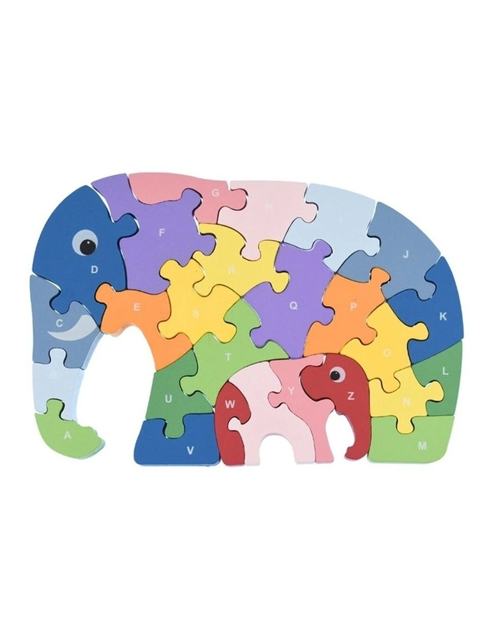 Kaper Kidz 3pc Koala Elephant Dinosaur A-Z Chunky Jigsaw Puzzle Set Kids 3y image 4