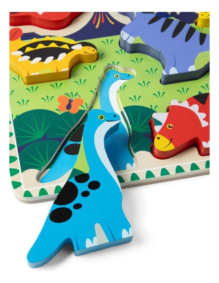 Melissa & Doug Dinosaurs Chunky Puzzle Extra Thick Wooden Kids Jigsaw 2y image 3