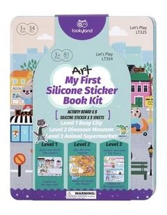 Tookyland Silicone Sticker Kids Activity Book Busy City 33pcs 3  Reusable