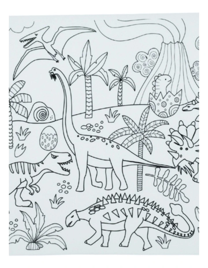 Koala Dream Reusable Silicone Drawing Mat Dinosaurs with 12 Markers 3 image 4
