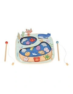 Tooky Toy Rockpool Fishing And Balance Game Kids Toy 3y  Educational Wooden