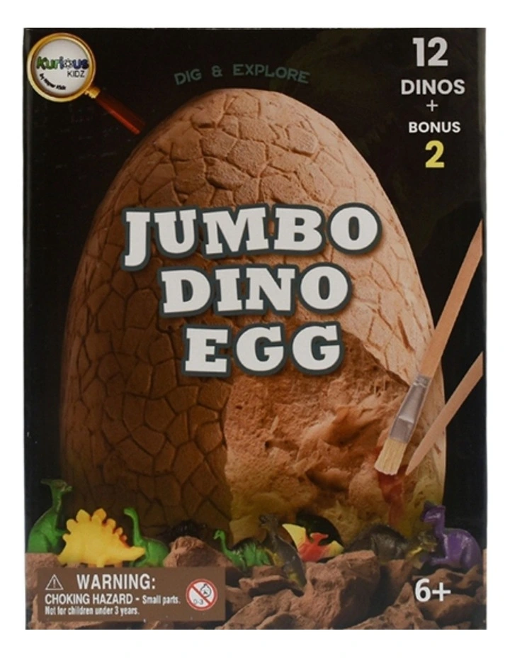 Kaper Kidz Dino Egg Jumbo Excavation Toy With Hammer Chisel 6y image 2