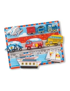 Melissa & Doug Vehicles Chunky Puzzle Extra Thick Wooden Kids Jigsaw 2y 