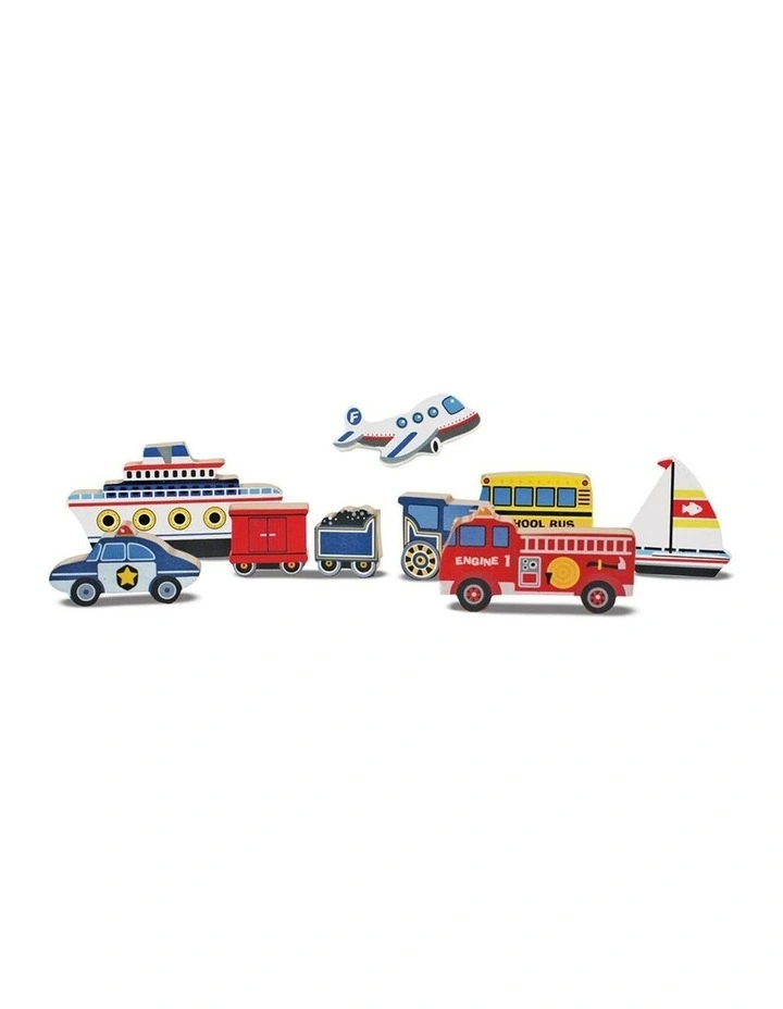Melissa & Doug Vehicles Chunky Puzzle Extra Thick Wooden Kids Jigsaw 2y image 2